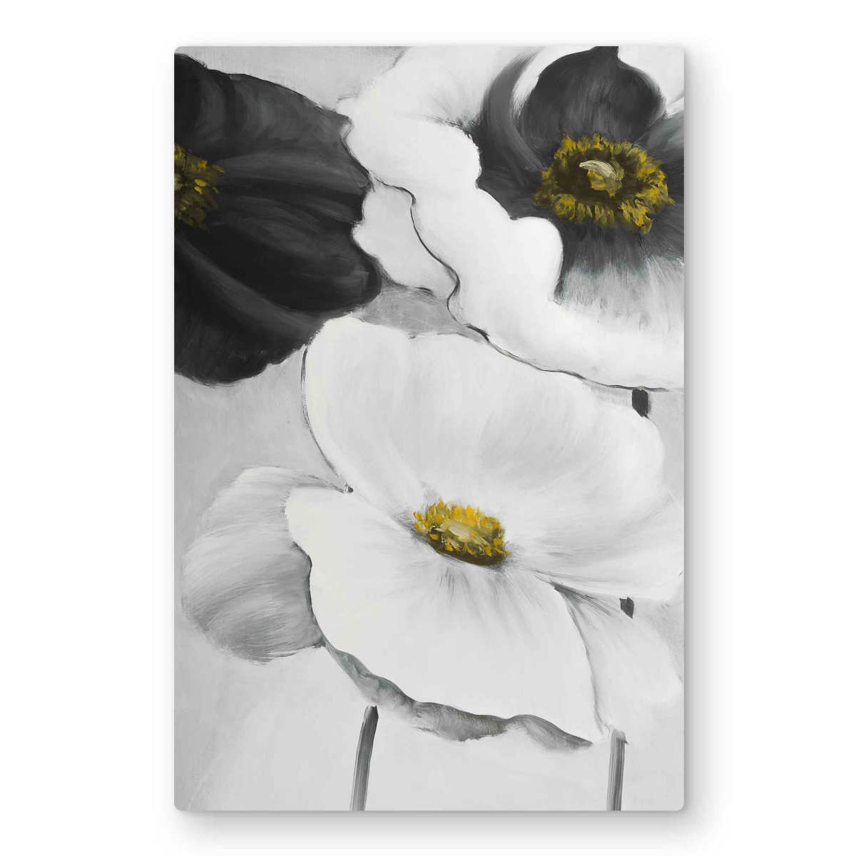 C1MP2030QPU8LM 20 x 30 in. Assorted White Flowers Wall Art - Bathroom Floral Metal Print Decor