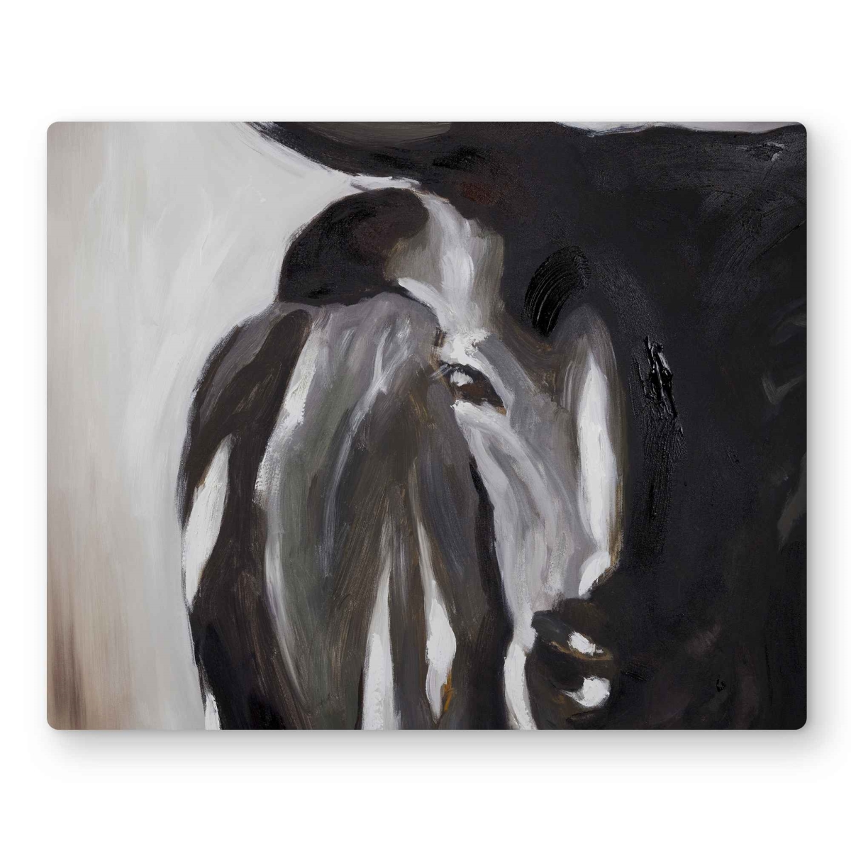 C1MP16200TJOT9 16 x 20 in. Bull Head Closeup - Beige Western Metal Print Wall Art for Home Decor