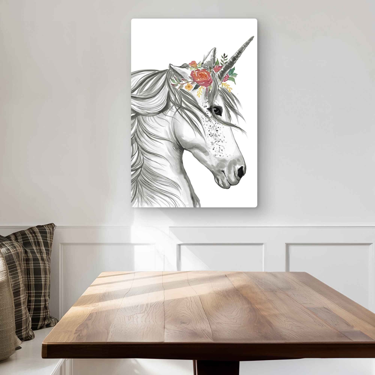 C1MP2030Y43L9Y 20 x 30 in. Magic Unicorn Pink Horse Metal Print Wall Art - Home Decor Art