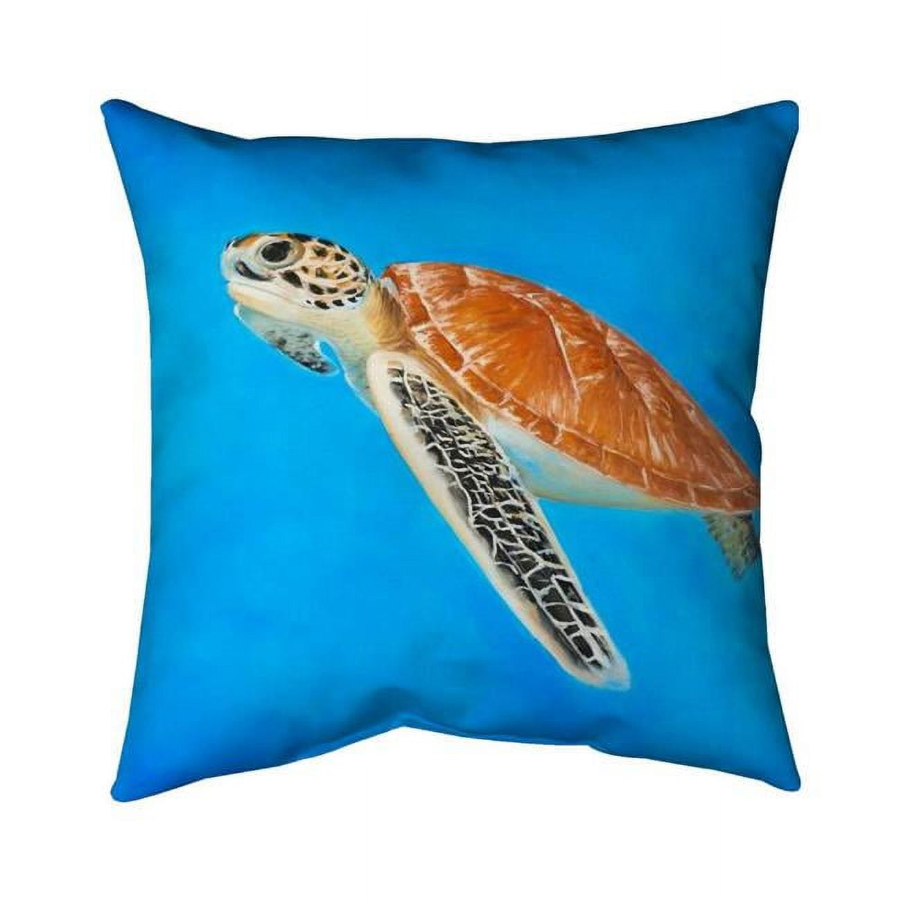 26 x 26 in. Sea Turtle-Double Sided Print Indoor Pillow