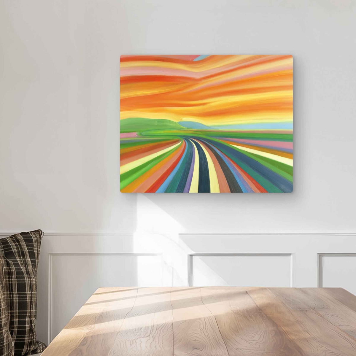 C1MP16208XVEL1 16 x 20 in. Colorful Road - Mountains Blue Metal Print Wall Art for Home Decor