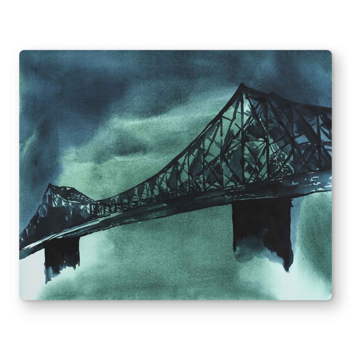C1MP16209G9U5L 16 x 20 in. Montreal Jacques-Cartier Bridge Metal Print Wall Art - Contemporary