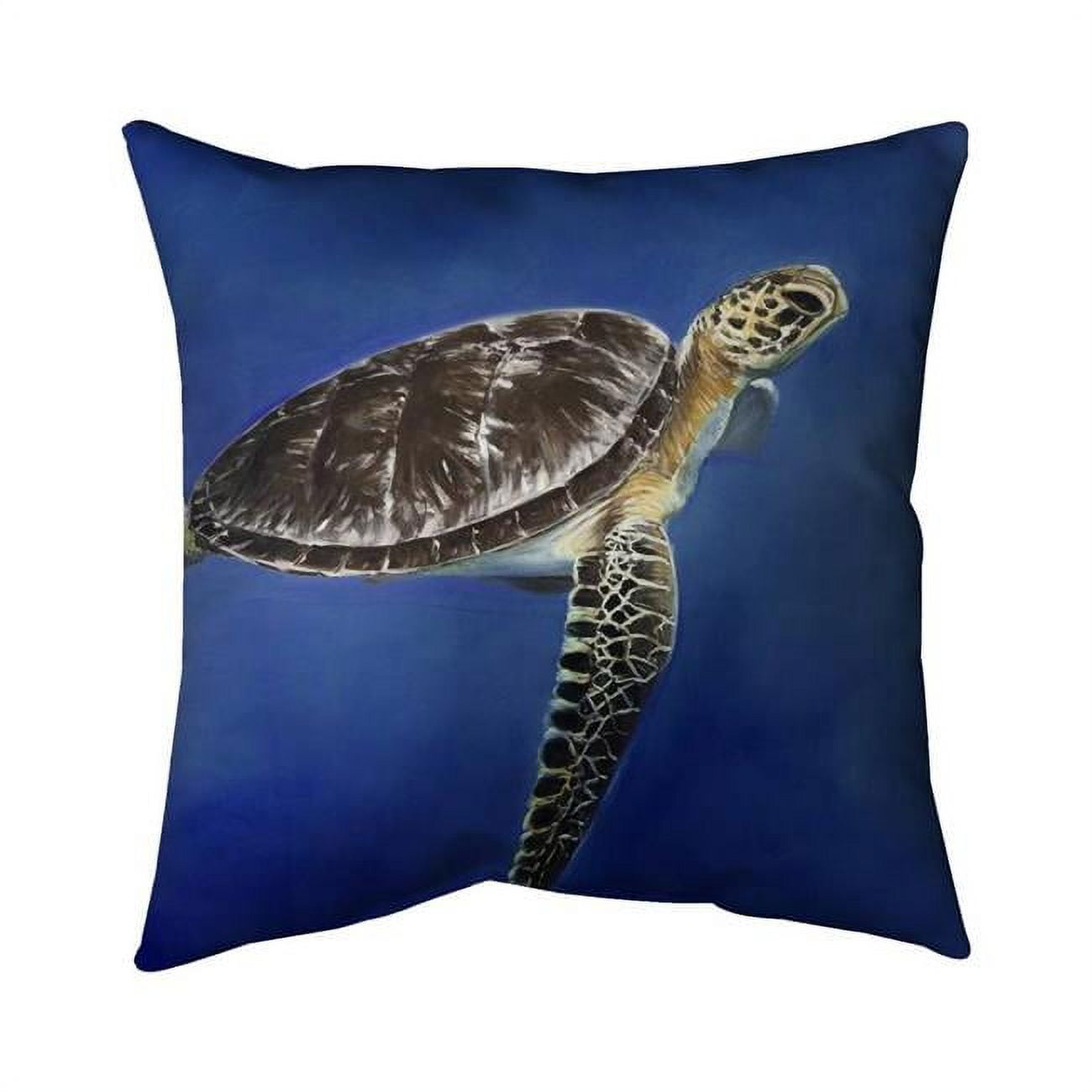 26 x 26 in. Turtle in the Ocean-Double Sided Print Indoor Pillow