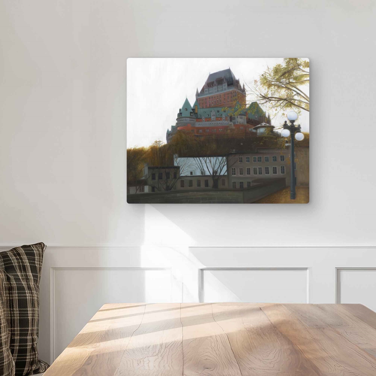 C1MP1620GCG5MM 16 x 20 in. Le Chateau De Frontenac In Autumn Wall Art - Metal Print