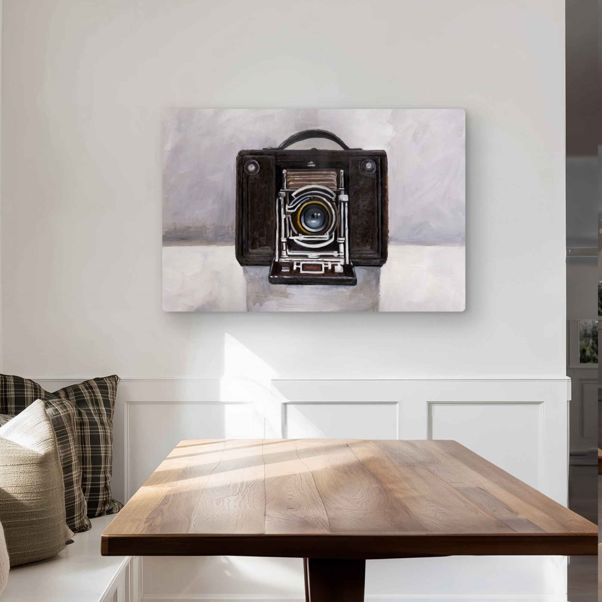 C1MP2436B4A2Y4 24 x 36 in. Old Camera - Vintage Metal Print Wall Art for Home Decor - Unique Art