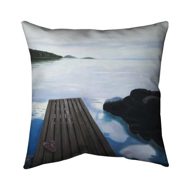 26 x 26 in. Evening on the Dock-Double Sided Print Indoor Pillow