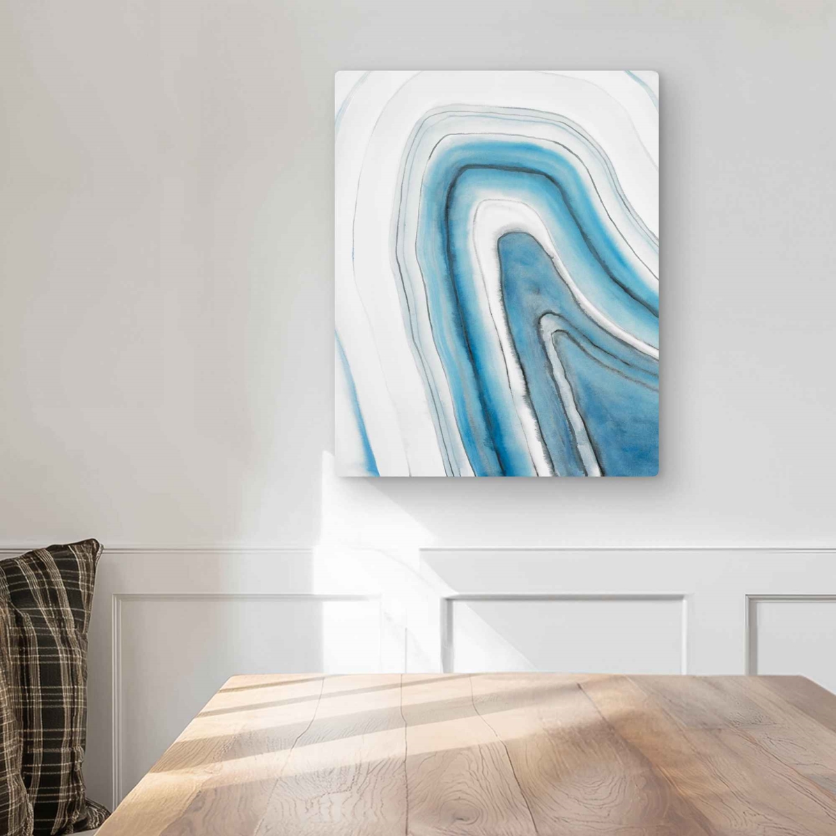 C1MP1620GGQ33B 16 x 20 in. Round Geode - Abstract Bathroom Metal Print Wall Art for Home Decor