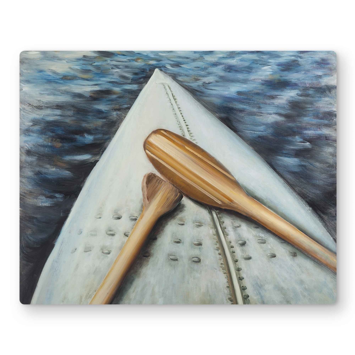 C1MP1620M5EPK6 16 x 20 in. Canoe Adventure - Bathroom Boat Metal Print Wall Art - Home Decor
