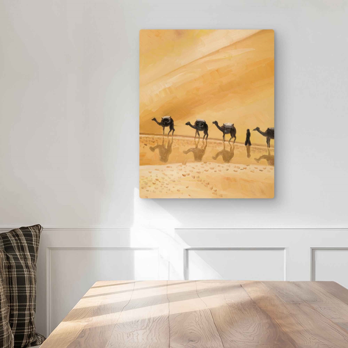C1MP1620MJVQZB 16 x 20 in. Walking in the Desert Wall Art - Contemporary Metal Print