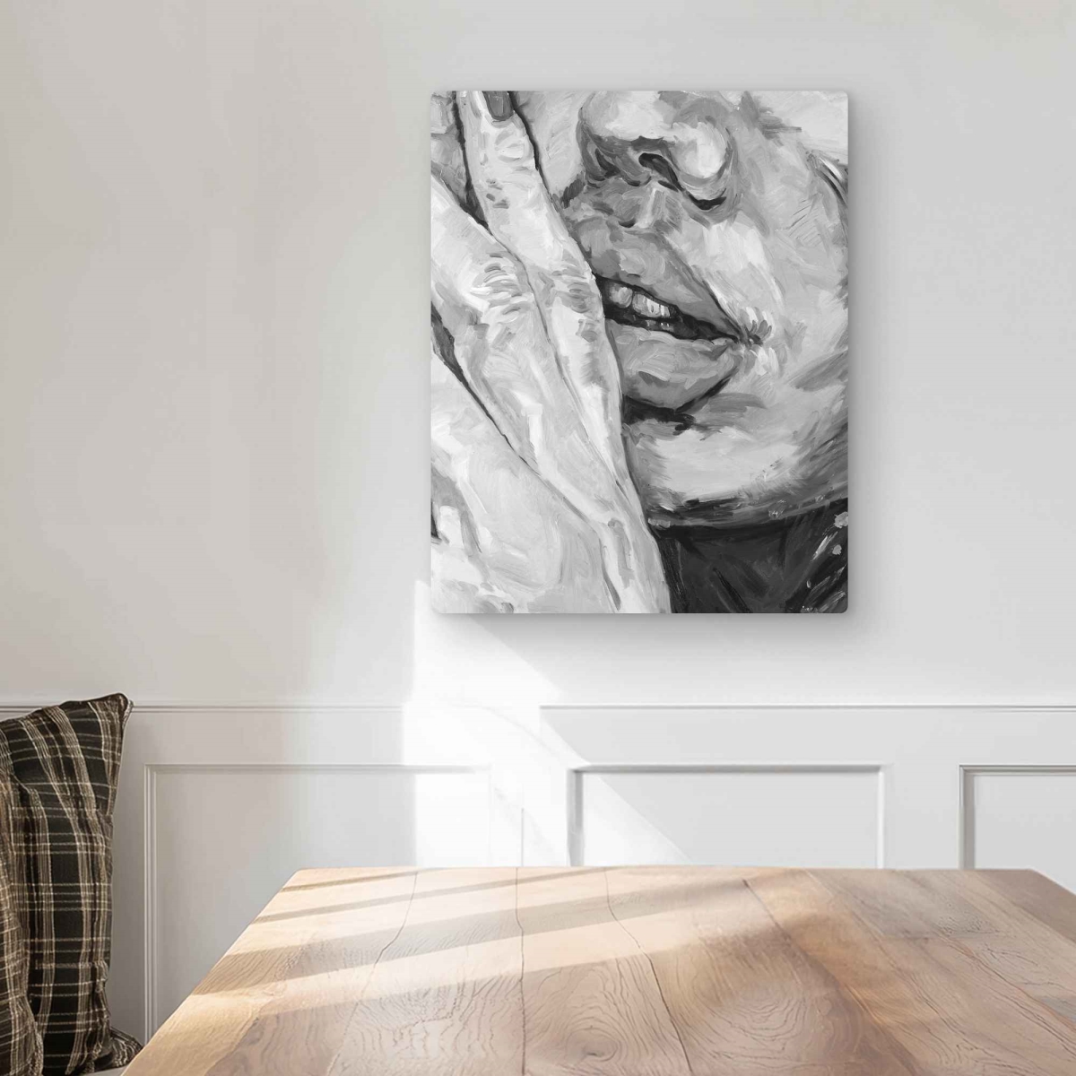 C1MP1620QKXFWQ 16 x 20 in. Luscious Lips - Livingroom Woman Metal Print Wall Art for Home Decor