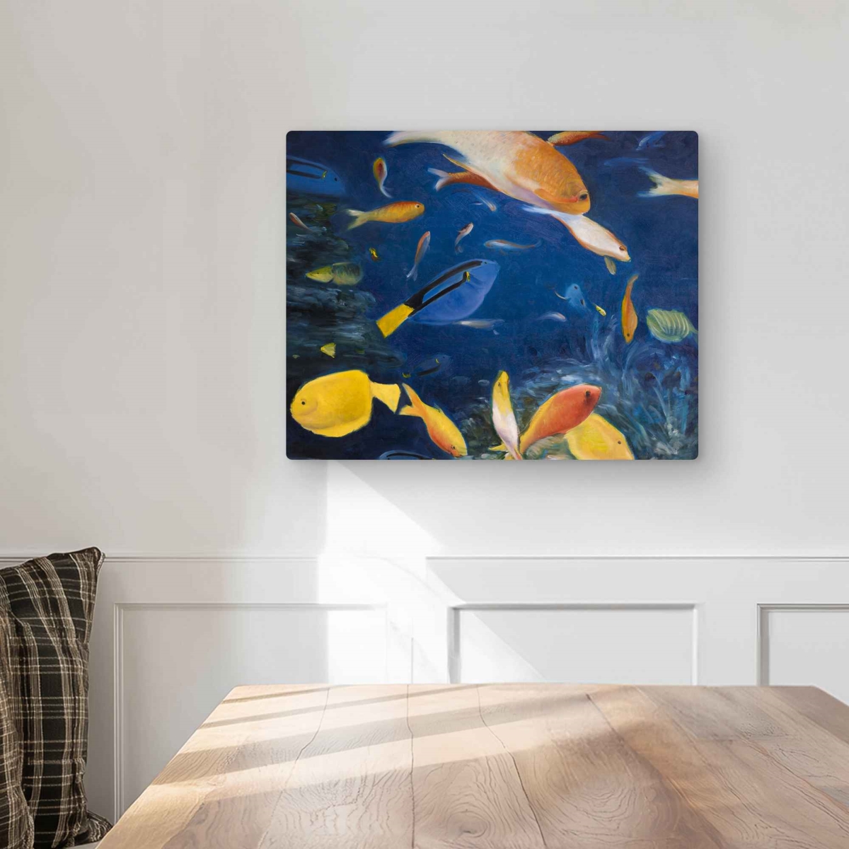 C1MP1620MQF7PR 16 x 20 in. Colorful Fish Under the Sea Wall Art - Office Aquatic Metal Print
