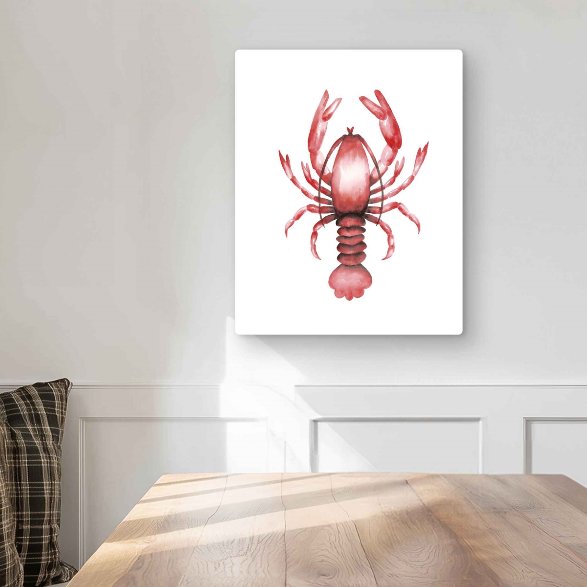 C1MP1620U57ZIC 16 x 20 in. Lobster Red Metal Print Wall Art - Unique Decor for Animal Lovers