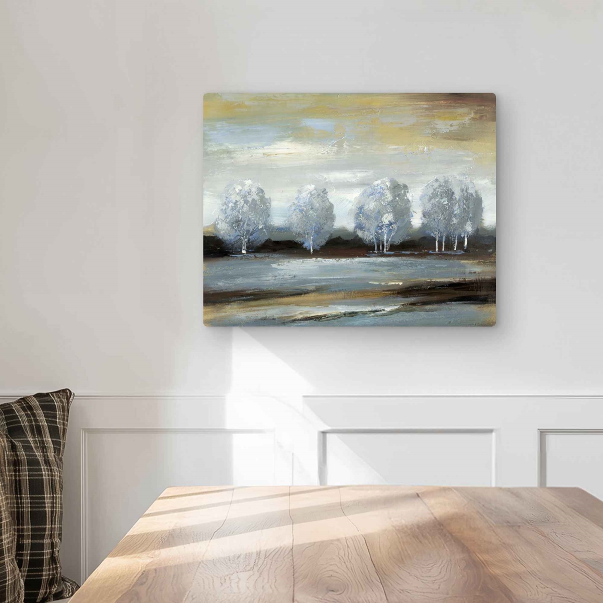 C1MP1620U8RHQV 16 x 20 in. Gray Landscape - Modern Metal Print Wall Art for Home Decor