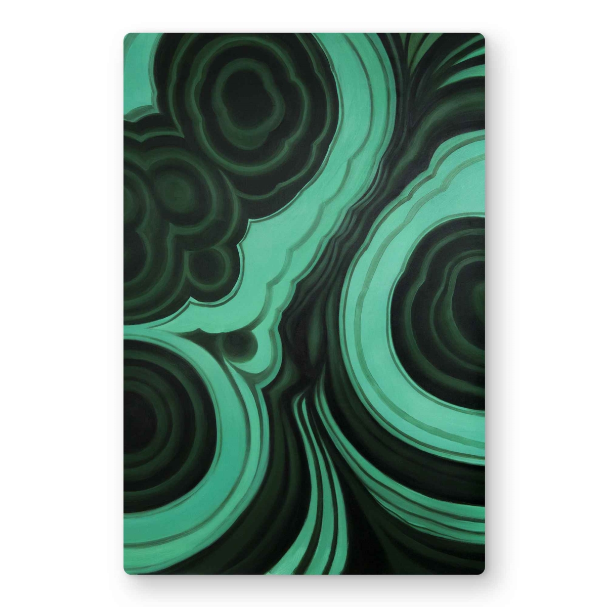 C1MP1218IXTFUP Malachite Stone - Retro Green Metal Print Wall Art for Home Decor - 12 x 18 in.