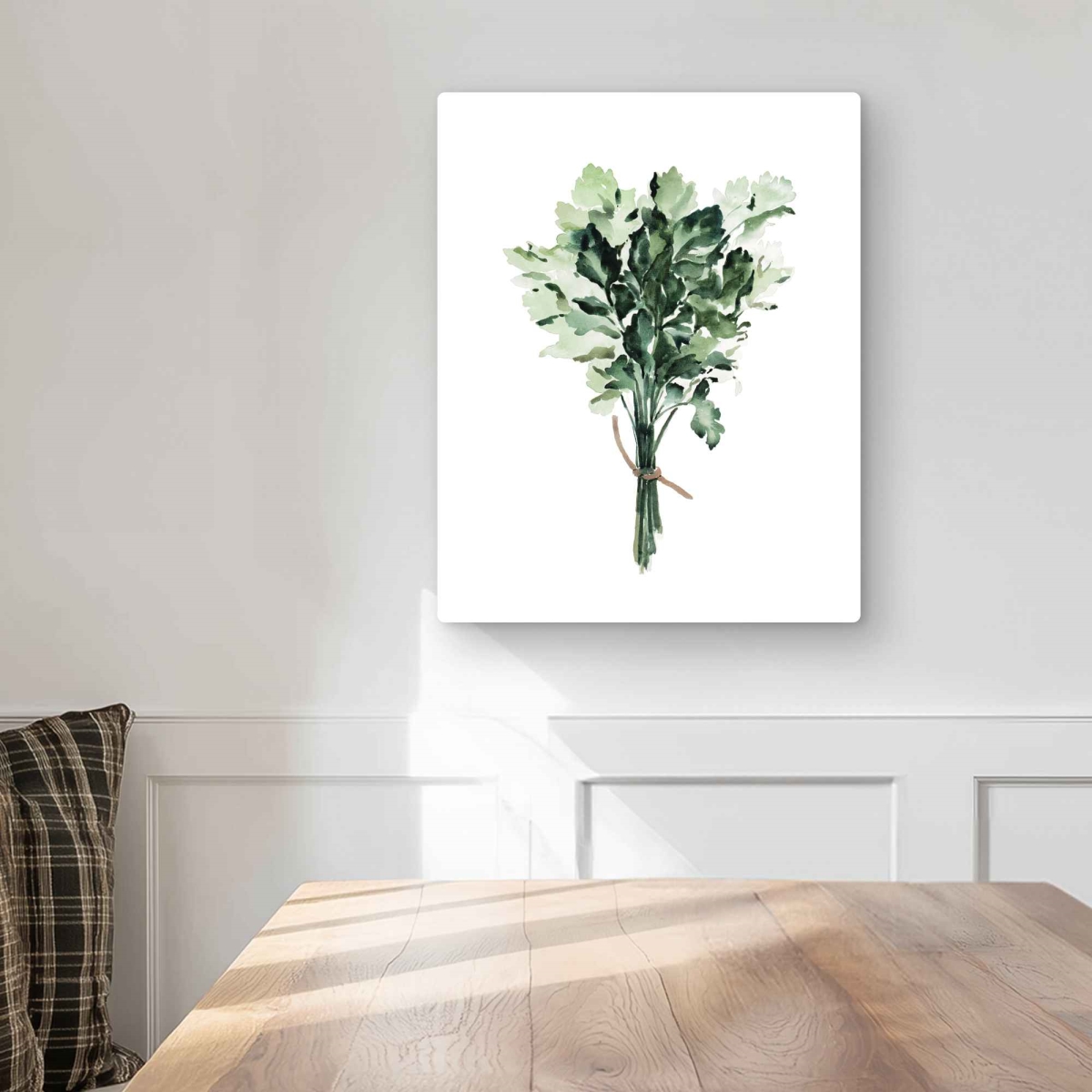 C1MP1620UH7L56 16 x 20 in. Tied Up Persil Bundle Wall Art - Gastronomy Metal Print