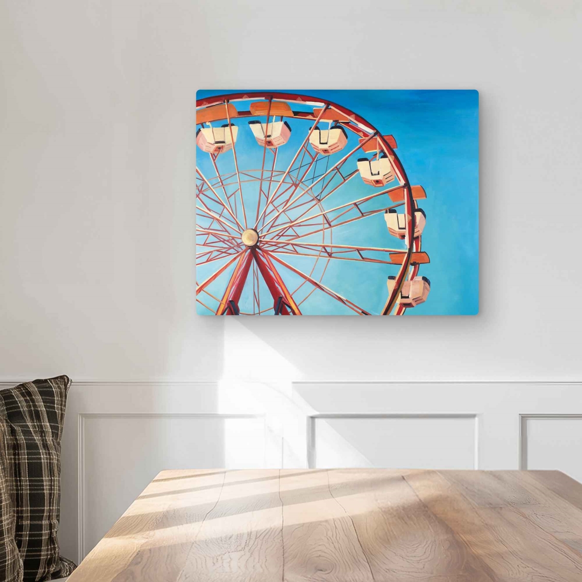 C1MP1620YM2LBJ 16 x 20 in. Ferris Wheel by A Beautiful Day Wall Art - Scenic Metal Print Decor