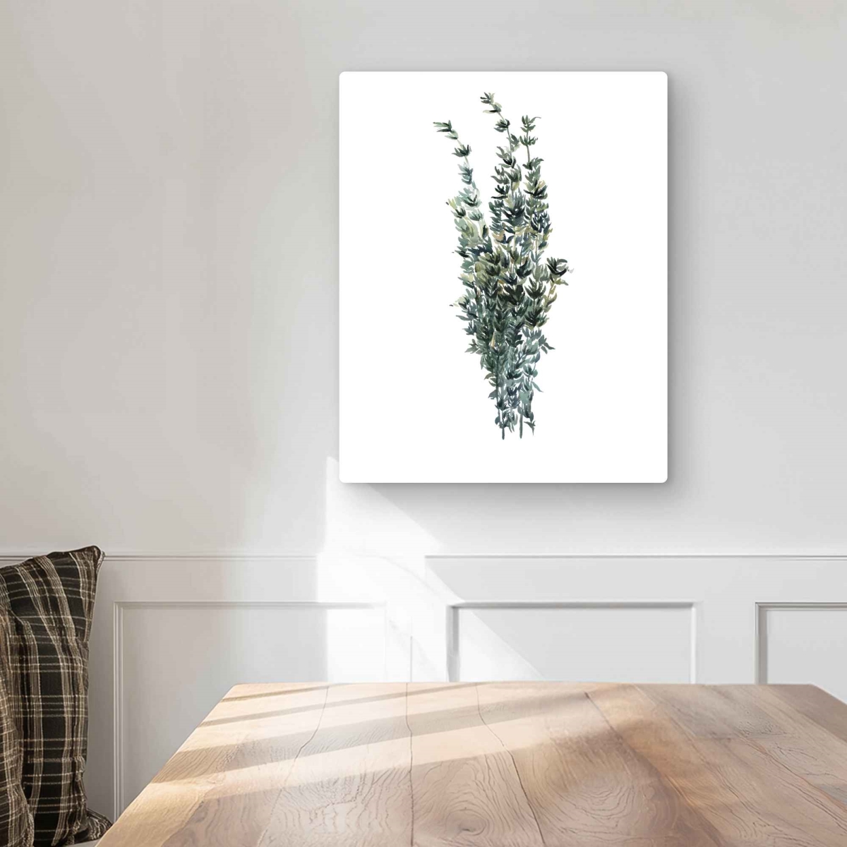 C1MP1620YNLU16 16 x 20 in. Thyme Leaves Bundle Wall Art - Farmhouse Kitchen Metal Print Decor