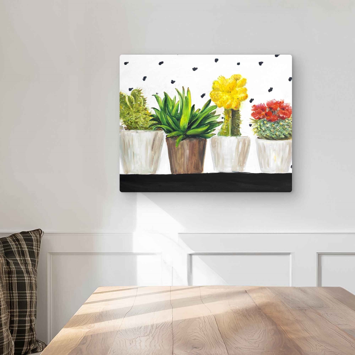 C1MP1620ZGNFMY 16 x 20 in. Small Cactus & Succulents Metal Print Wall Art - Decor Still Life