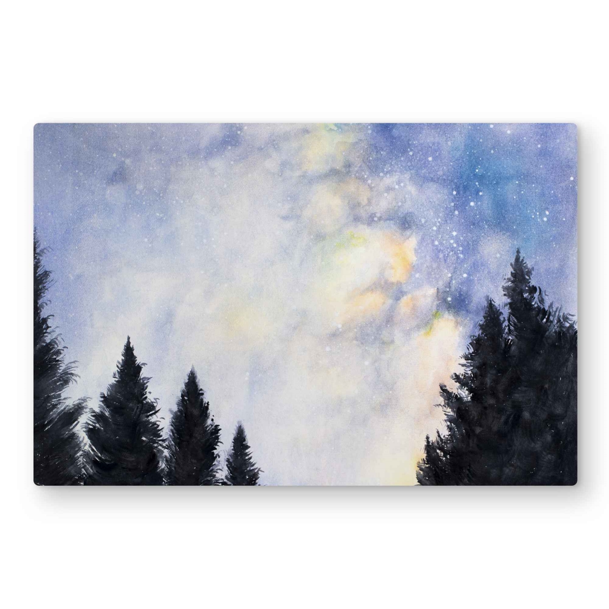 C1MP2030MXWN28 20 x 30 in. Starry Sky In Forest - Contemporary Metal Print Wall Art for Bedroom