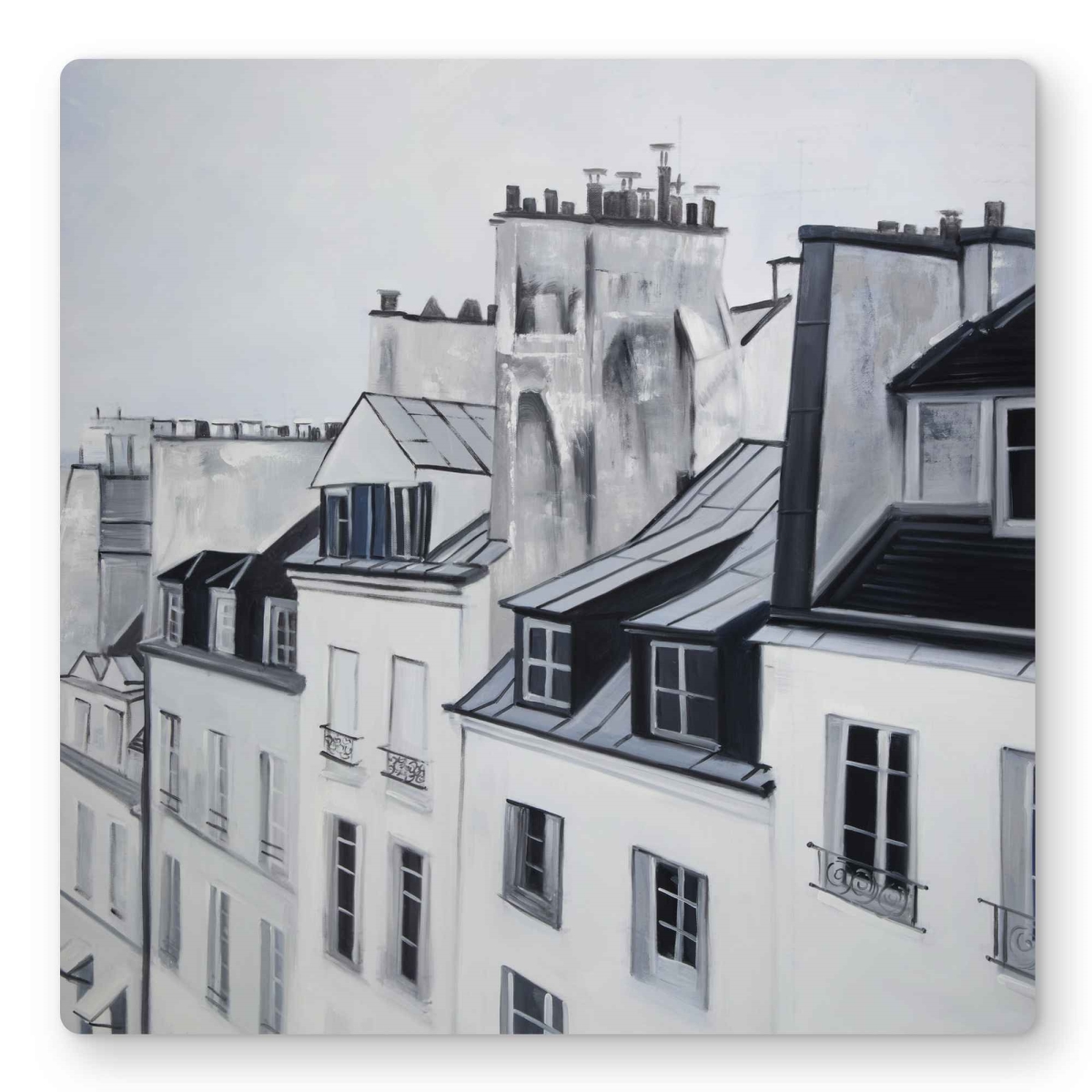 C1MP1616MK9VOA 16 x 16 in. Historical Buildings Metal Print Wall Art - Unique Home Decor Art