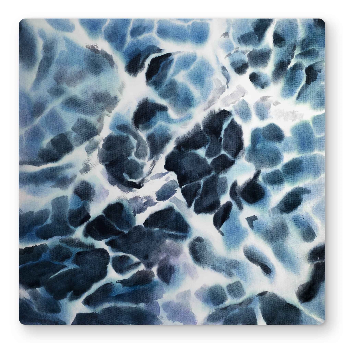 C1MP1616TDXIBV 16 x 16 in. Stormy Waves of the Sea - Livingroom Metal Print Wall Art - Decor