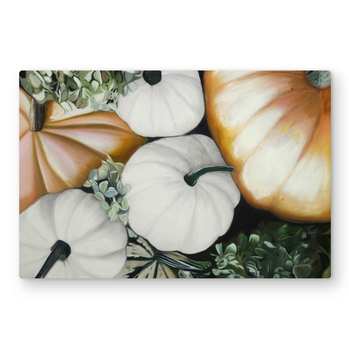 C1MP2030VXASXK 20 x 30 in. Fall Pumpkins - Livingroom Food Metal Print Wall Art - Home Decor