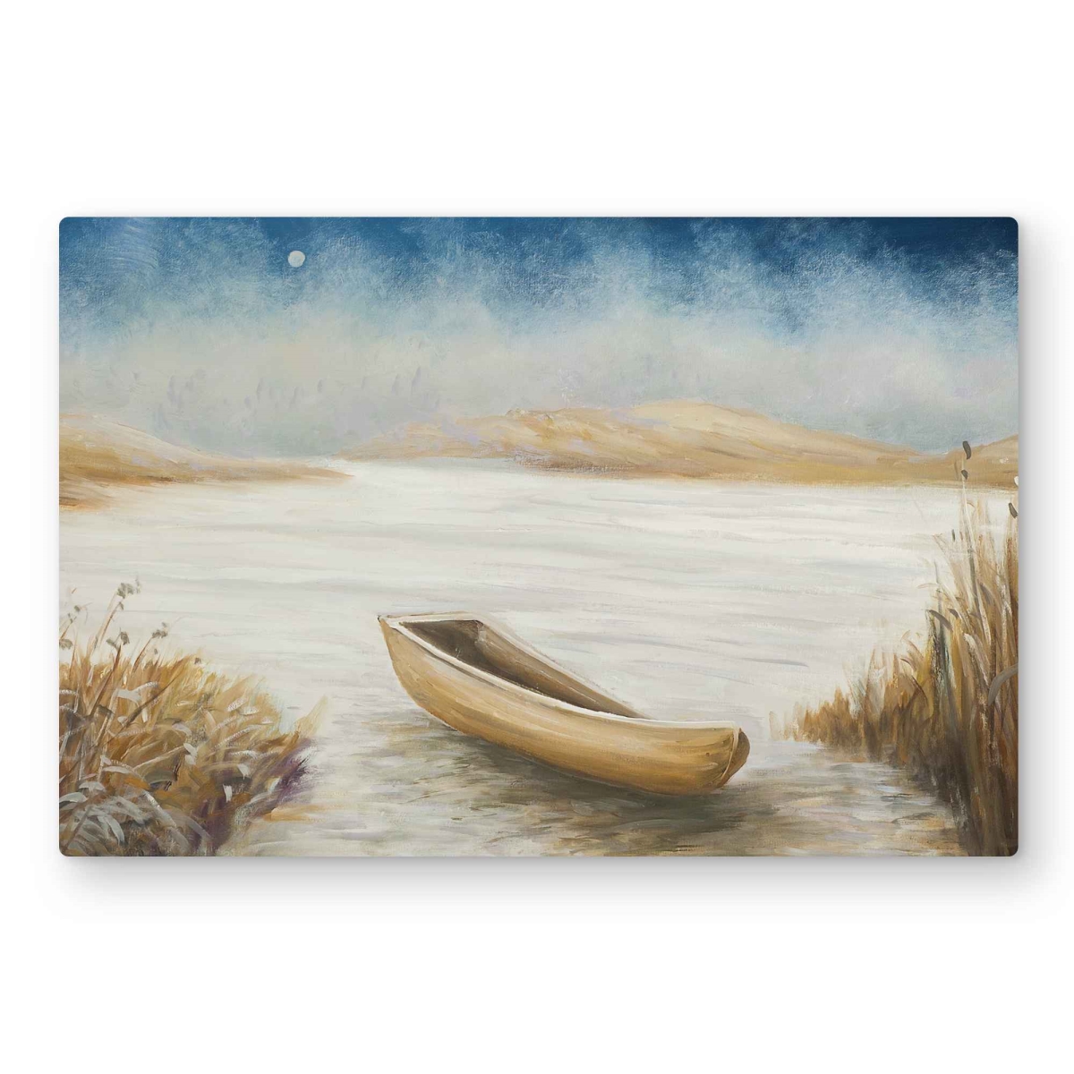 C1MP2030WDICR6 20 x 30 in. Boat in the Middle of A Swamp - Metal Print Wall Art for Home Decor