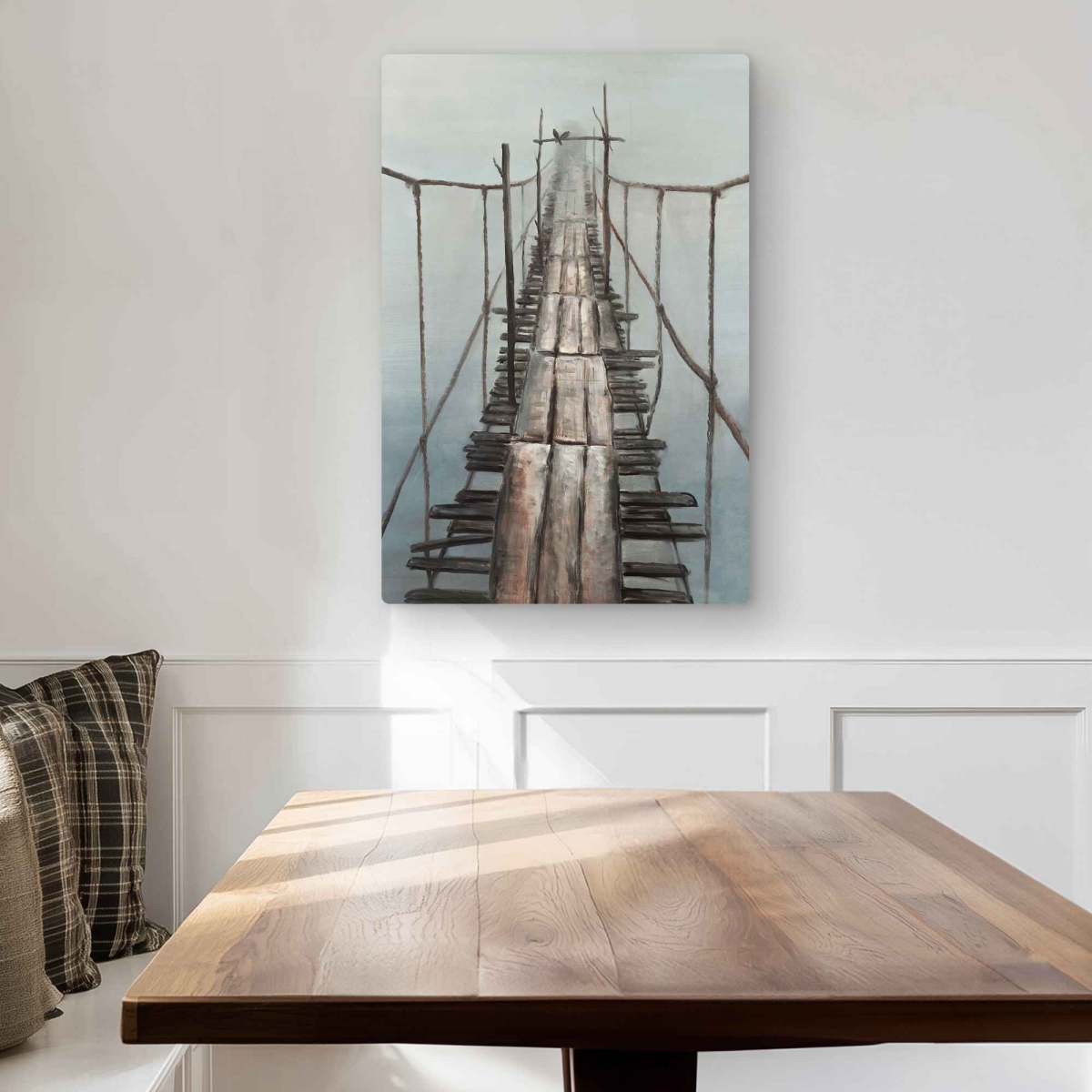 C1MP2030X6I05J 20 x 30 in. Old Abandoned Bridge Wall Art - Scenic Bedroom Metal Print
