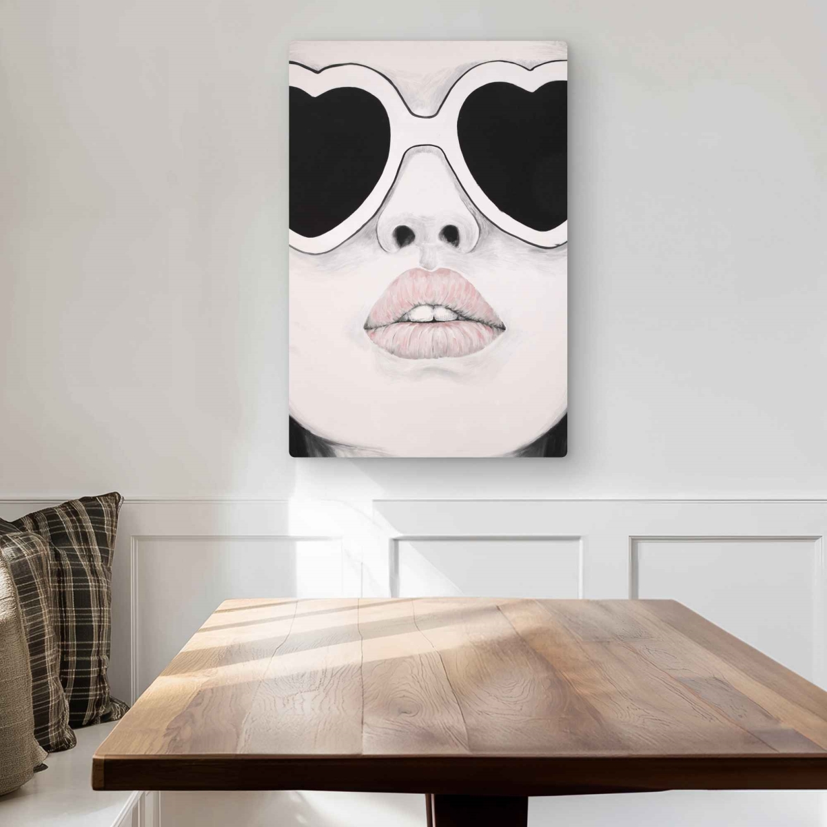 C1MP2030XBMAK8 20 x 30 in. Mademoiselle In Pink Wall Art - Office Beige Metal Print