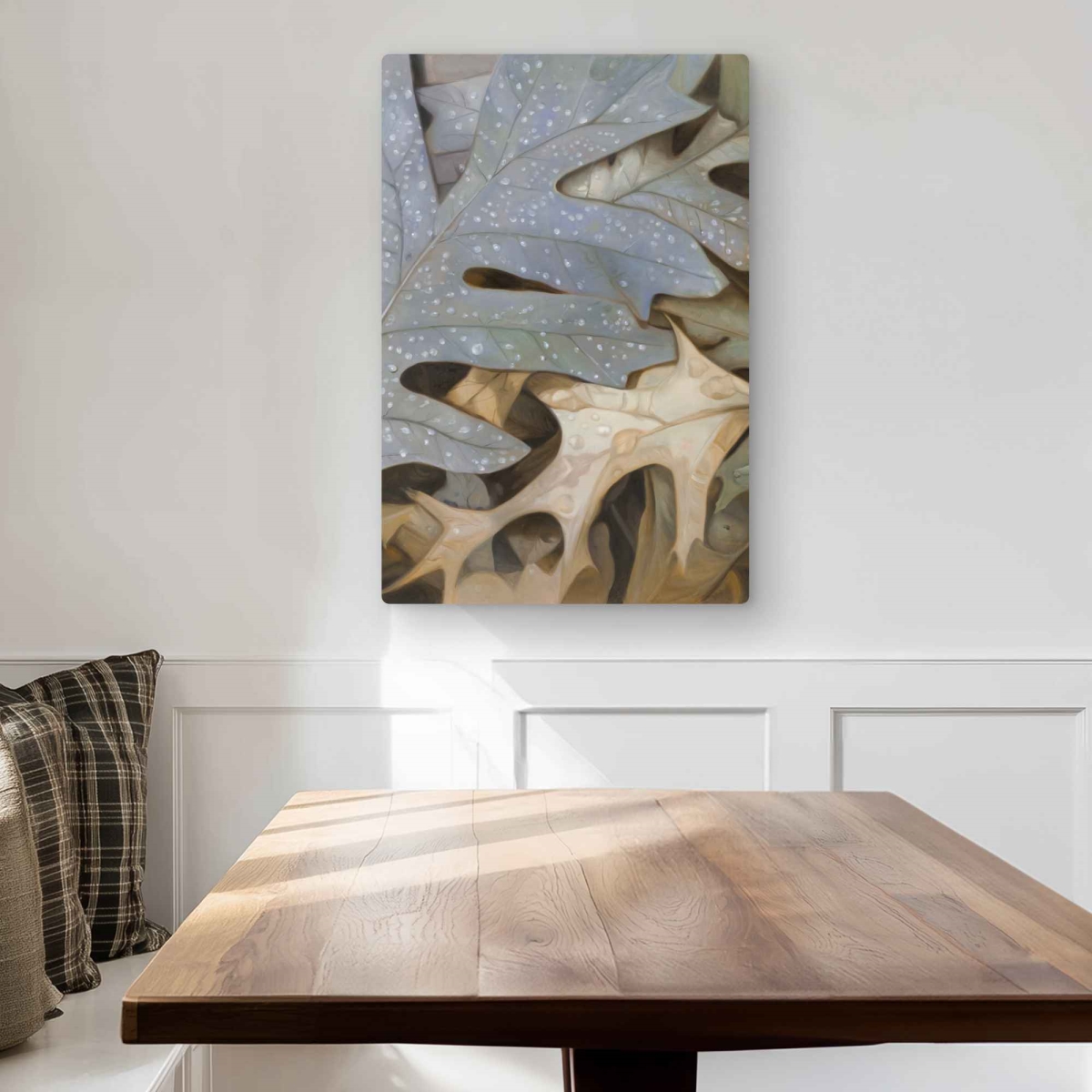 C1MP2030XD9NKP 20 x 30 in. Autumn Leaves Wall Art - Hyperrealist Brown Metal Print