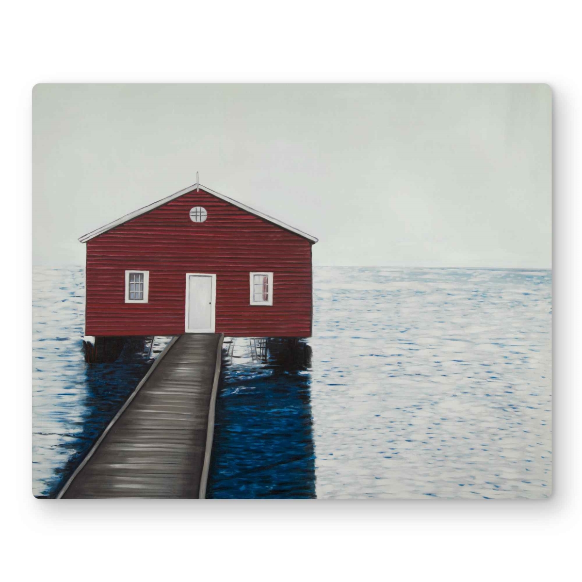 C1MP16200QPVKS 16 x 20 in. Boathouse - Marine Bathroom Metal Print Wall Art for Home Decor
