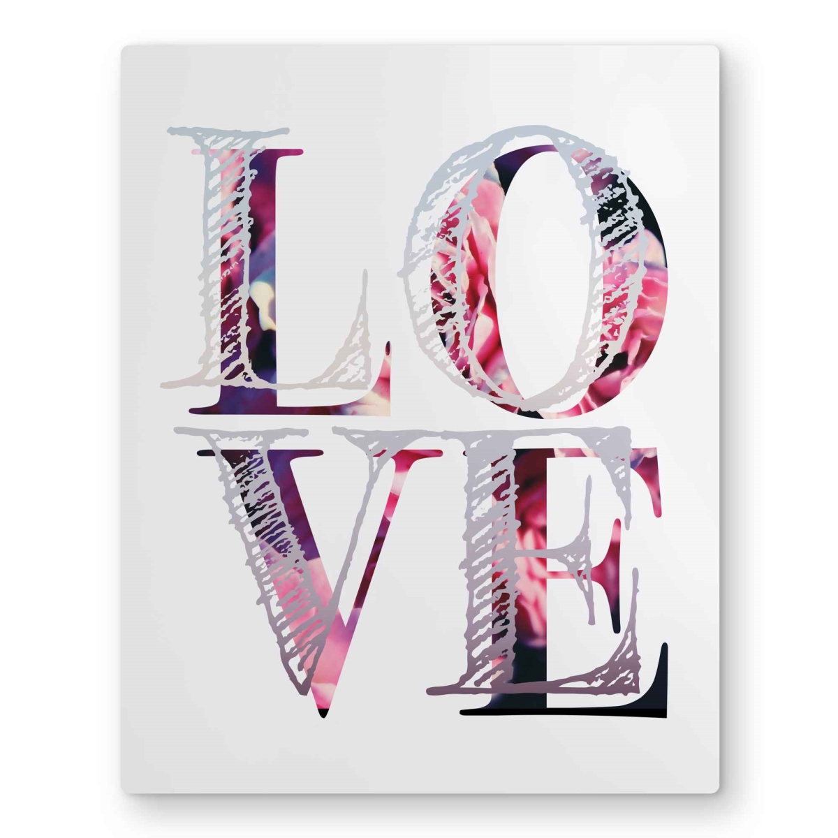 C1MP1620123ZZ5 16 x 20 in. Love Bloom - Purple Romantic Metal Print Wall Art for Home Decor
