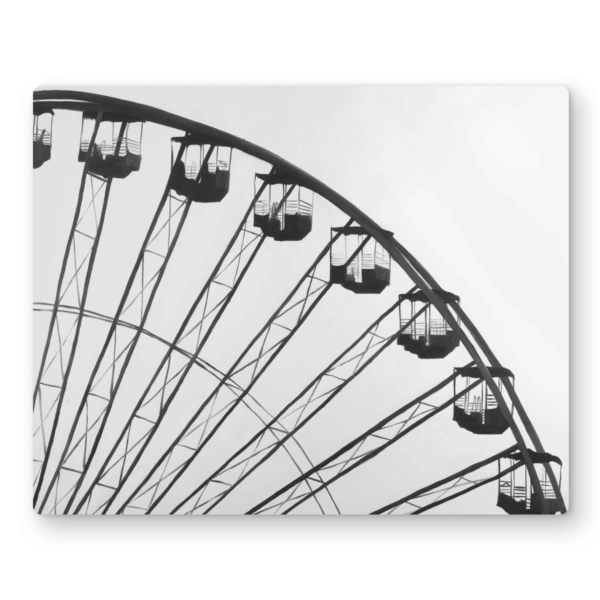 C1MP1620145IQ5 16 x 20 in. Quarter of A Ferris Wheel - Metal Print Wall Art for Home Decor