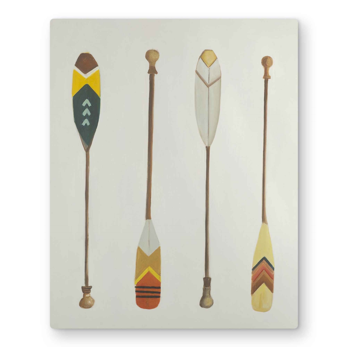 C1MP16207HSUIT 16 x 20 in. Canoe Paddles Metal Print Wall Art - Sports Home Decor for Bedroom