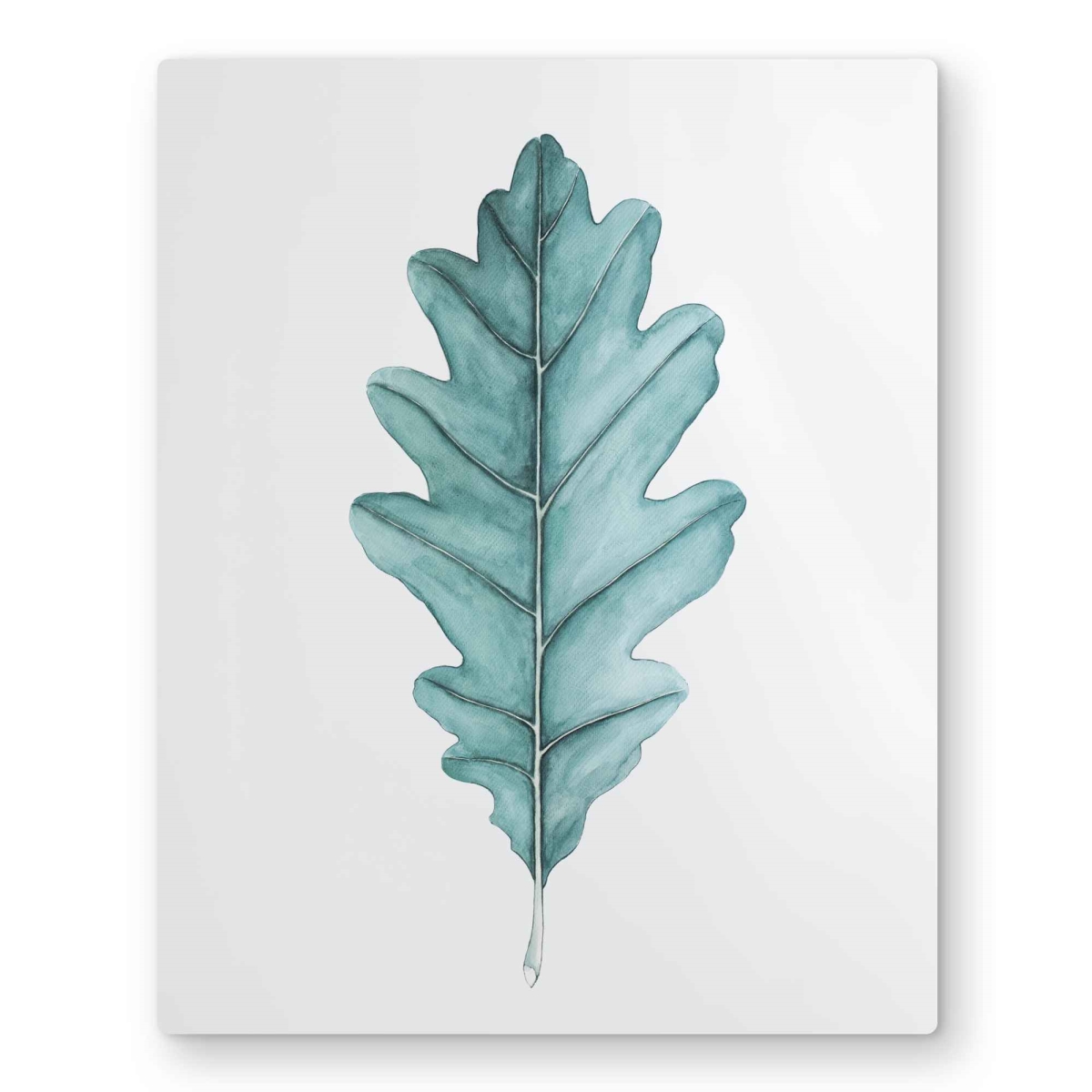 C1MP1620EKIQNI 16 x 20 in. Oak Leaf Metal Print Wall Art - Floral Botanical Home Decor Art