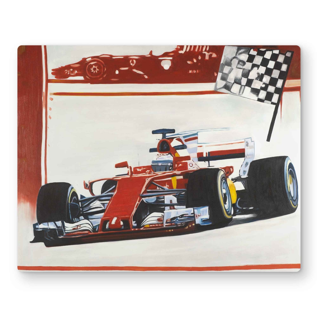 C1MP1620JJF37V 16 x 20 in. Motorsport Red Scenic Metal Print Wall Art for Home Decor - 24X36