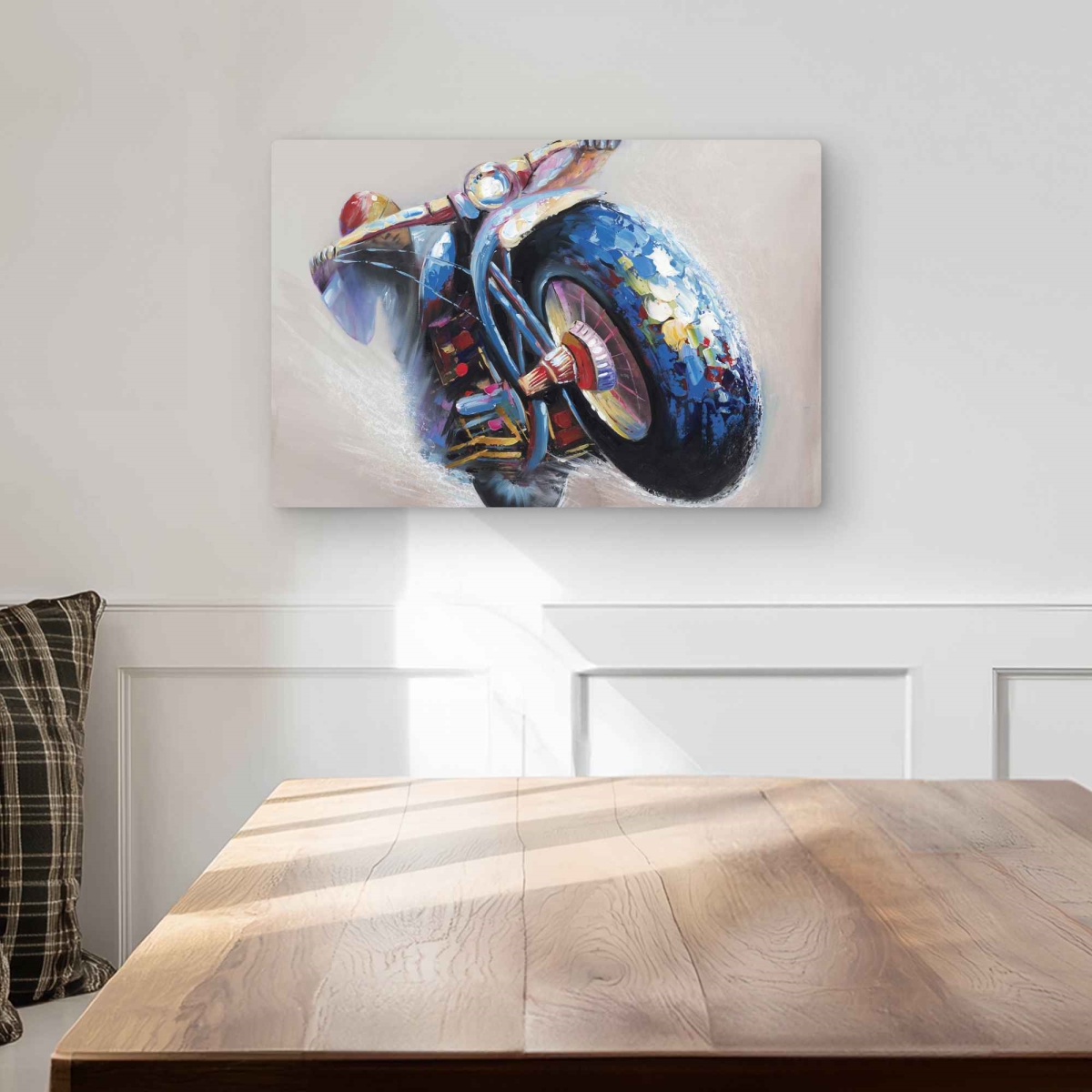 C1MP12186LXRFZ 12 x 18 in. Motorcycle In Jump - Man Cave Metal Print Wall Art for Home Decor