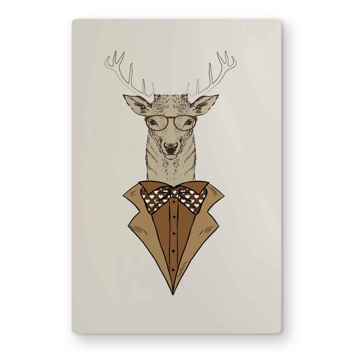 C1MP1218QQIQOS 12 x 18 in. Deer with Brown Coat Wall Art - Livingroom Wildlife Metal Print Decor