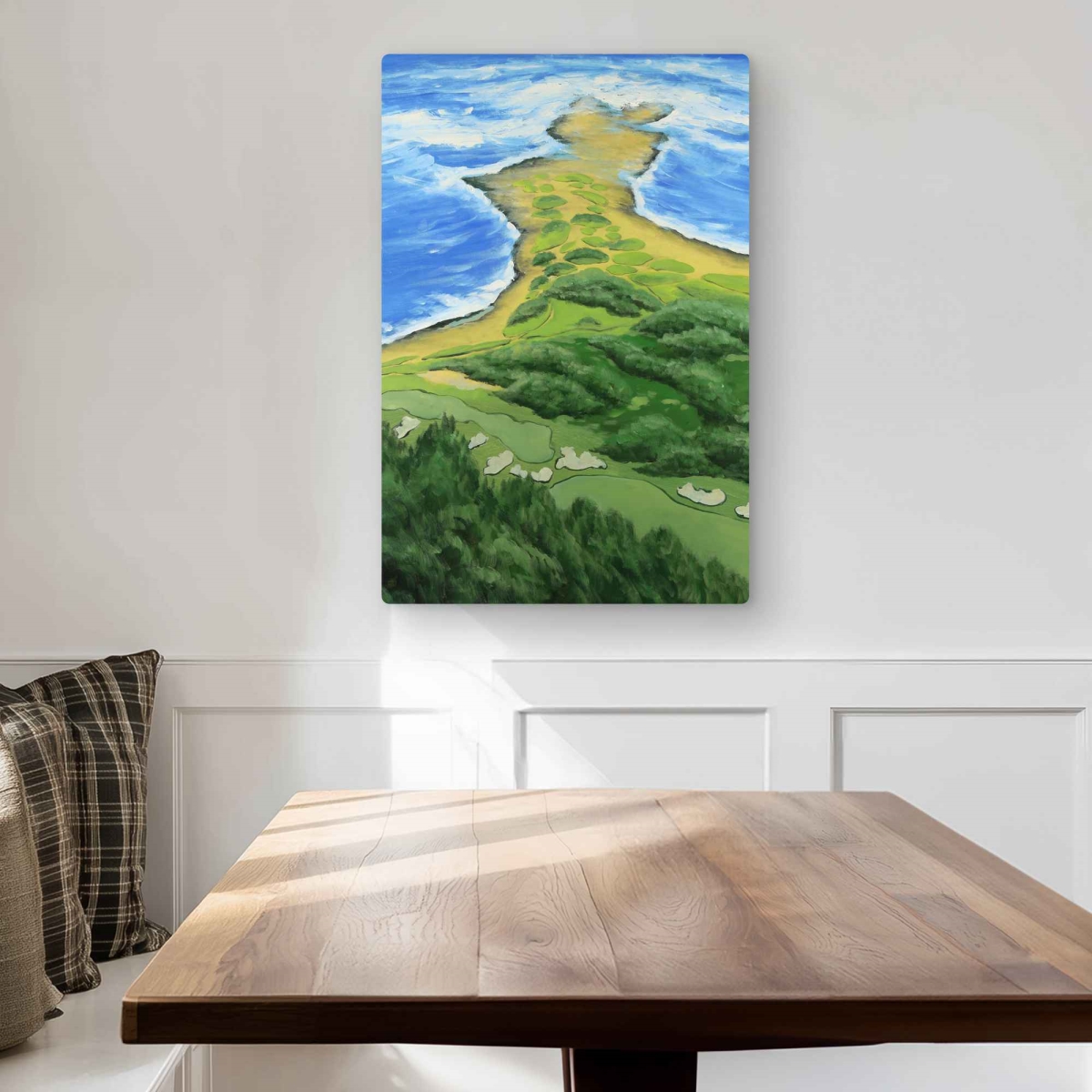 C1MP2030MMNUIT 20 x 30 in. Golf Course on the Coast Wall Art - Scenic Livingroom Metal Print