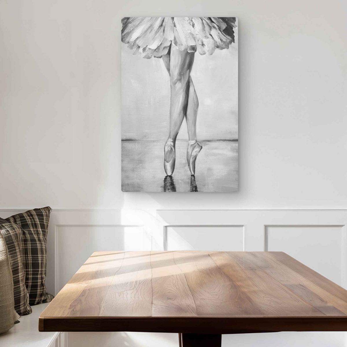 C1MP2030PO0E9E 20 x 30 in. Ballet Classic Steps - Monochrome Metal Print Wall Art for Home Decor