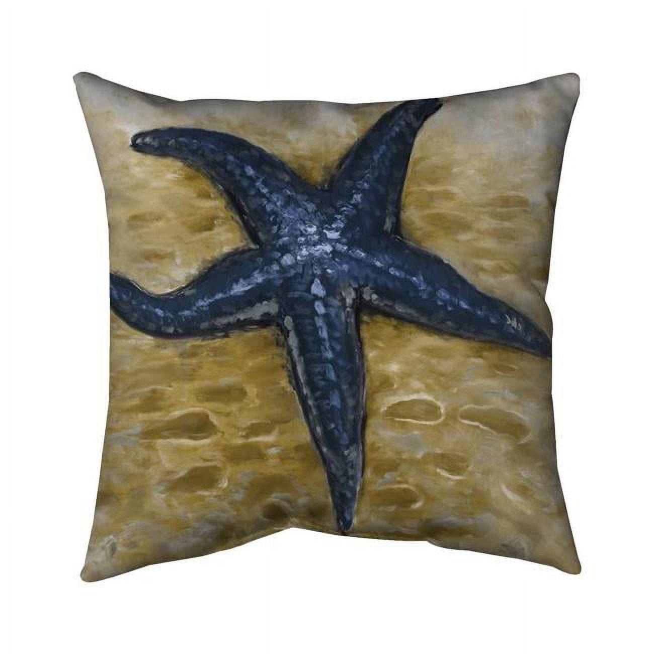 26 x 26 in. Blue Starfish-Double Sided Print Indoor Pillow