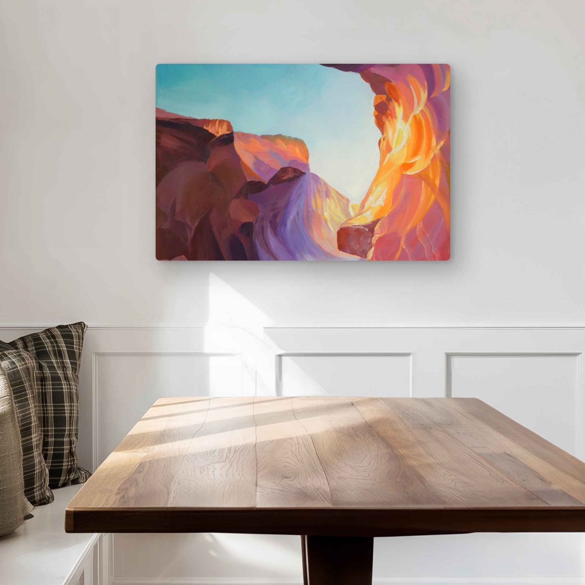 C1MP2030PQKVW0 20 x 30 in. Antelope Canyon Metal Print Wall Art - Livingroom Minerals Home Decor