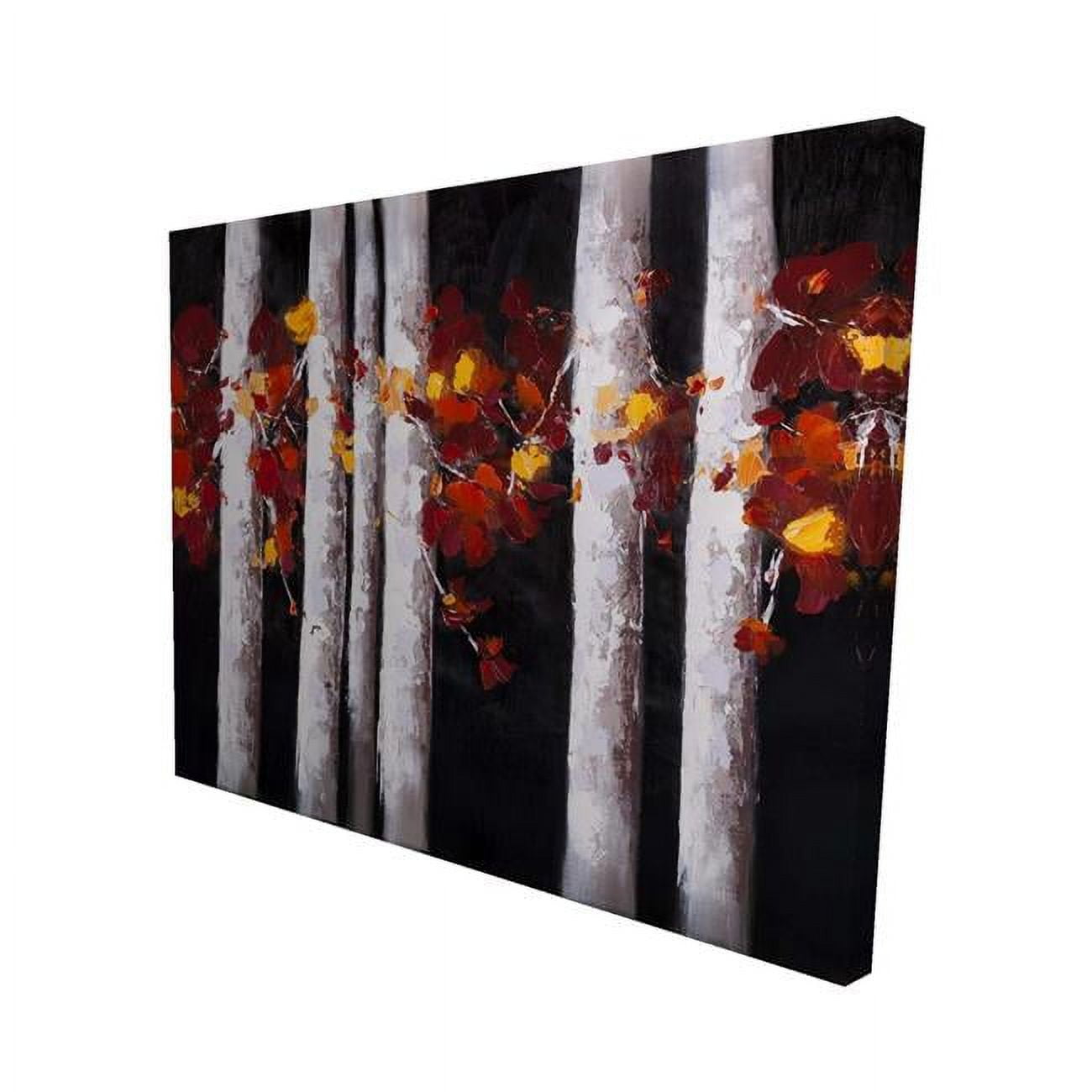 8 x 10 in. White Trees with Orange Leaves-Print on Canvas