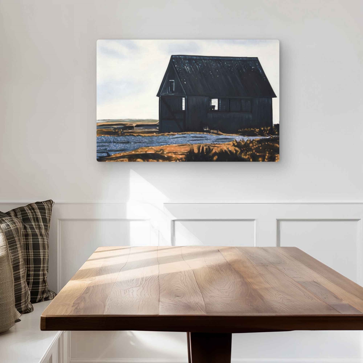 C1MP2030Q5DLRF 20 x 30 in. Abandoned Barn - Blue Bedroom Metal Print Wall Art - Home Decor Art