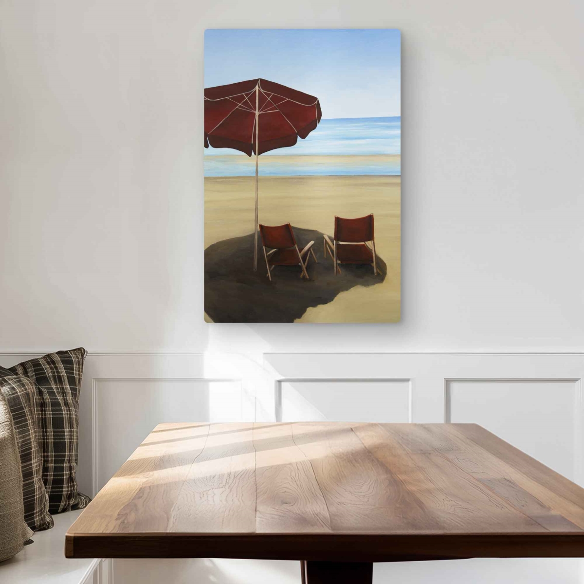 C1MP2030UOKFW1 20 x 30 in. Relax at the Beach Wall Art - Marine Coastal Metal Print