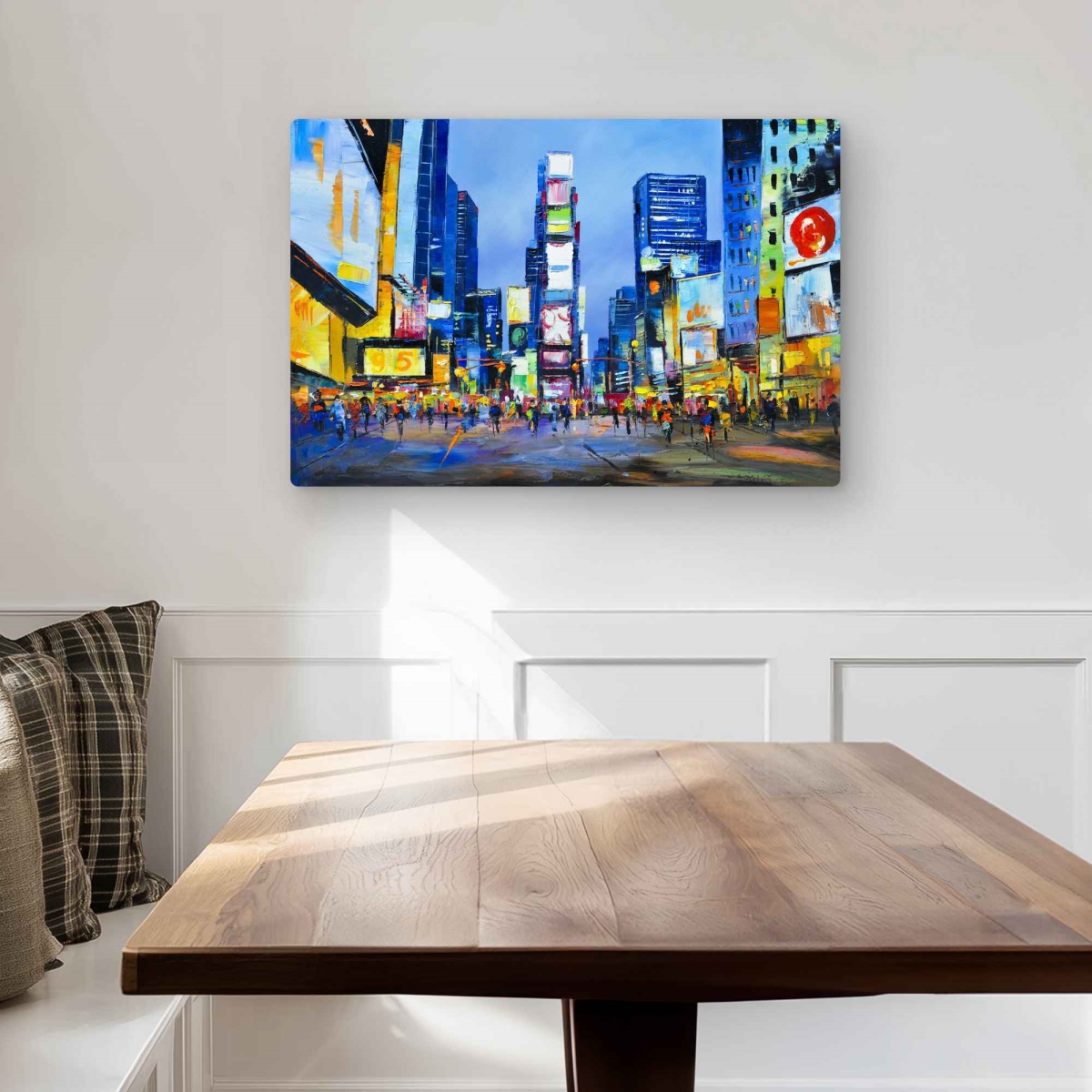 C1MP2030UZX4CI 20 x 30 in. Cityscape In Times Square Wall Art - Retro Livingroom Metal Print