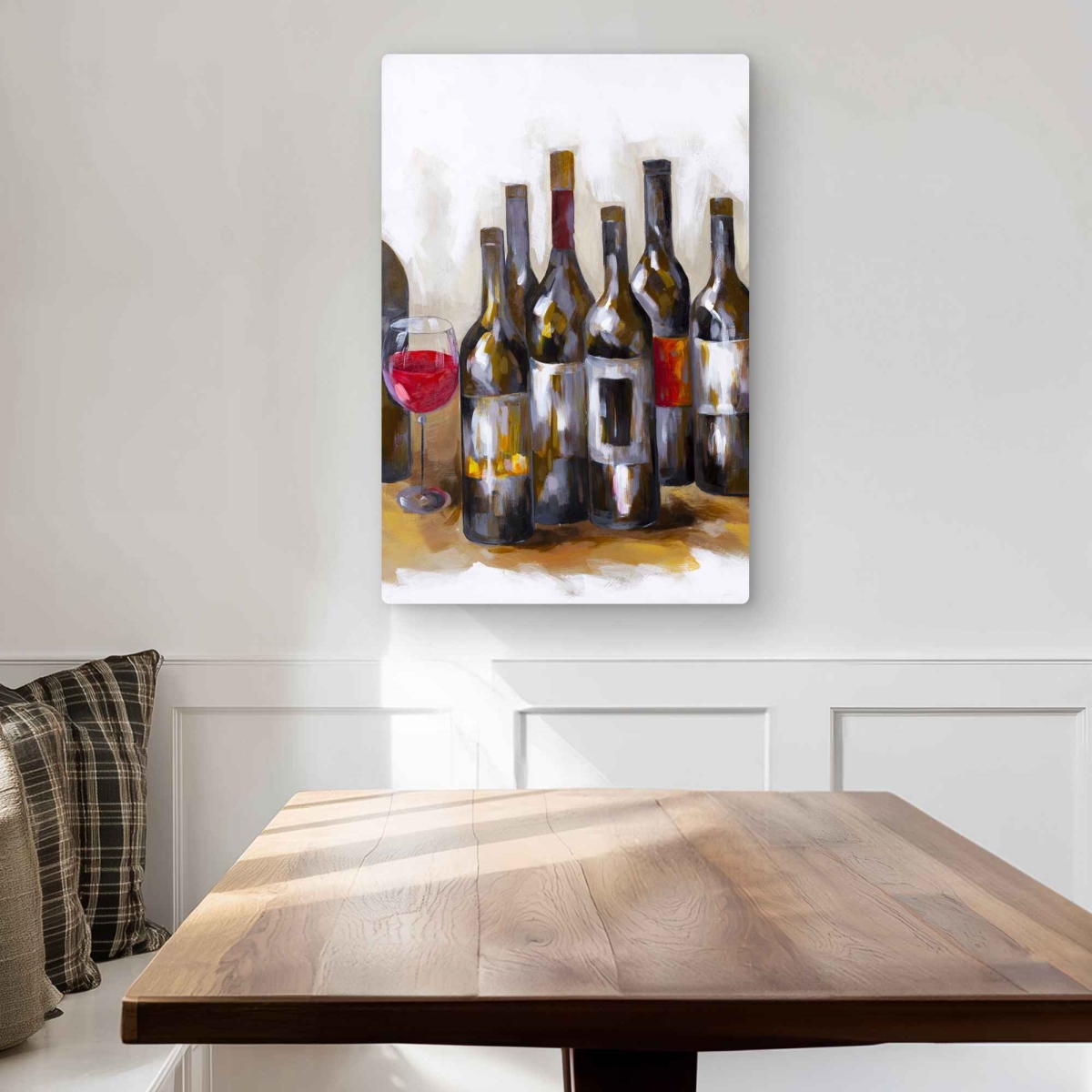C1MP2030V2TNKA 20 x 30 in. Red Wine Bottles - Red Metal Print Wall Art for Home Decor