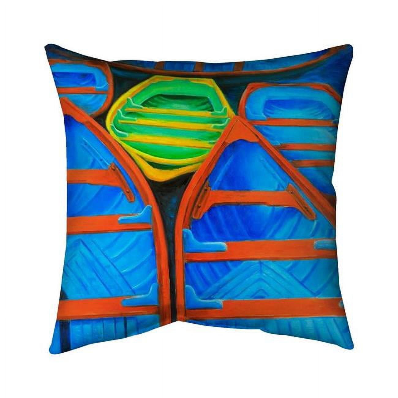 26 x 26 in. Colorful Canoes-Double Sided Print Indoor Pillow