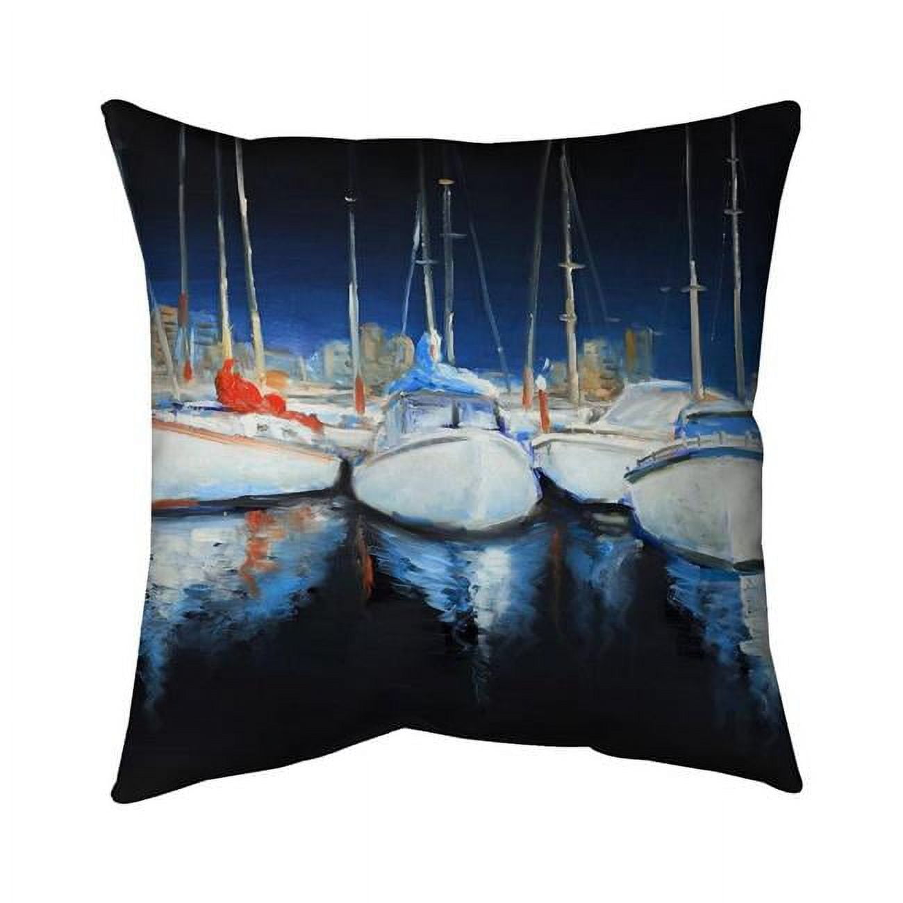 26 x 26 in. Evening At The Marina-Double Sided Print Indoor Pillow