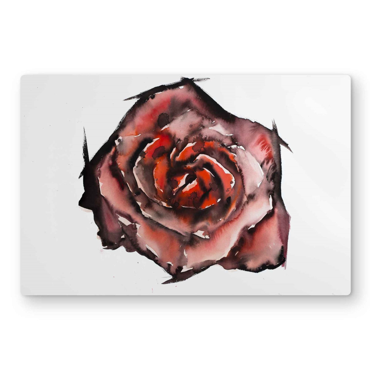 C1MP24368RWI9V 24 x 36 in. Watercolor Rose - Red Flowers Metal Print Wall Art for Home Decor